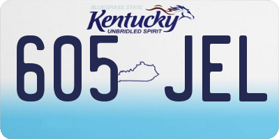 KY license plate 605JEL