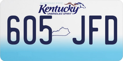 KY license plate 605JFD