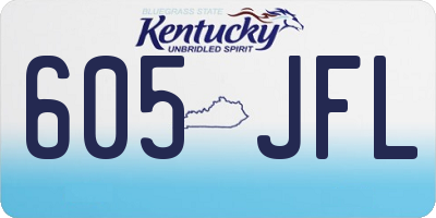 KY license plate 605JFL