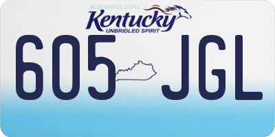 KY license plate 605JGL