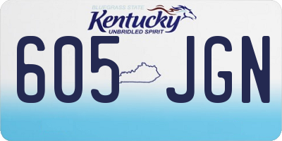 KY license plate 605JGN
