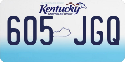 KY license plate 605JGQ