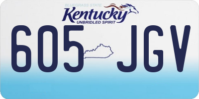 KY license plate 605JGV