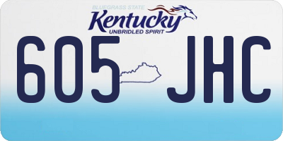 KY license plate 605JHC