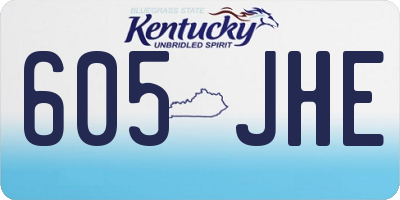 KY license plate 605JHE
