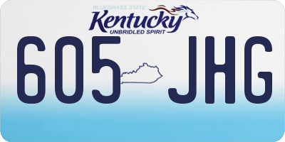 KY license plate 605JHG