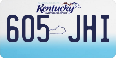 KY license plate 605JHI
