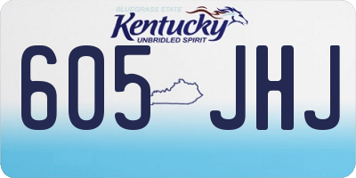 KY license plate 605JHJ