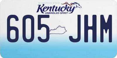KY license plate 605JHM