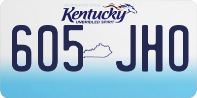 KY license plate 605JHO