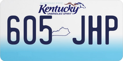 KY license plate 605JHP