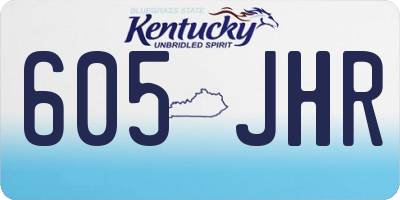 KY license plate 605JHR