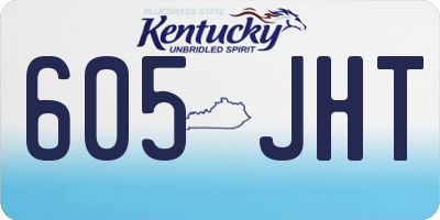 KY license plate 605JHT