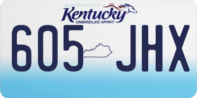 KY license plate 605JHX