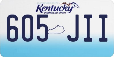KY license plate 605JII