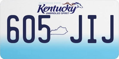 KY license plate 605JIJ