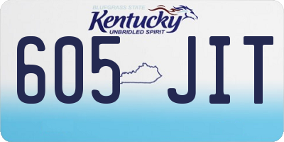 KY license plate 605JIT