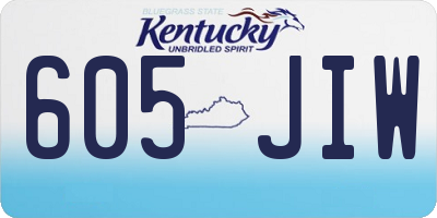 KY license plate 605JIW