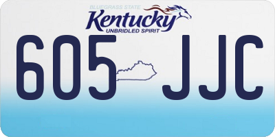 KY license plate 605JJC