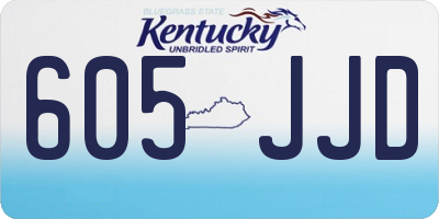 KY license plate 605JJD