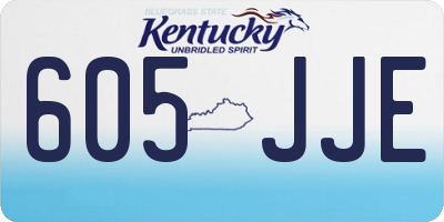 KY license plate 605JJE