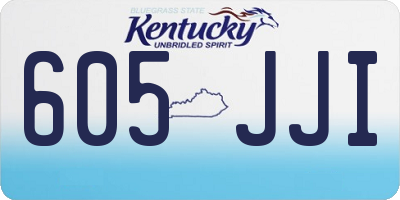 KY license plate 605JJI