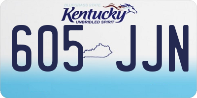 KY license plate 605JJN