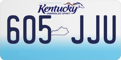 KY license plate 605JJU