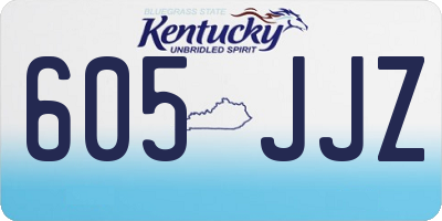 KY license plate 605JJZ