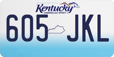 KY license plate 605JKL