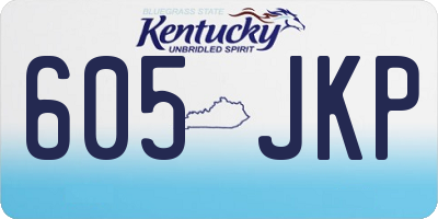 KY license plate 605JKP