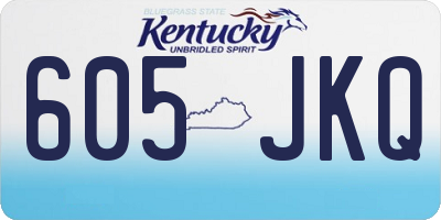 KY license plate 605JKQ