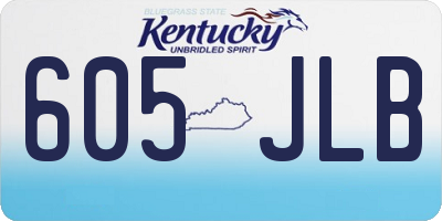 KY license plate 605JLB