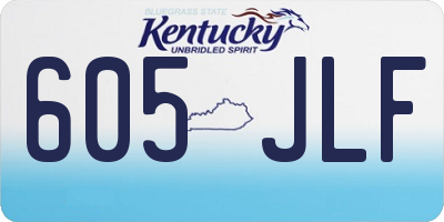KY license plate 605JLF