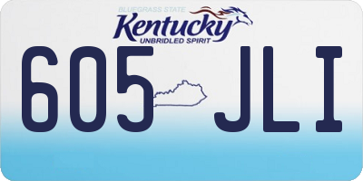 KY license plate 605JLI