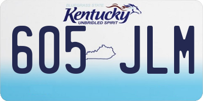 KY license plate 605JLM