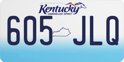 KY license plate 605JLQ