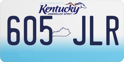 KY license plate 605JLR