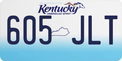 KY license plate 605JLT