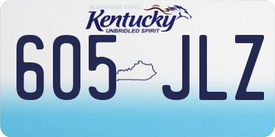 KY license plate 605JLZ