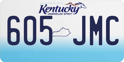 KY license plate 605JMC