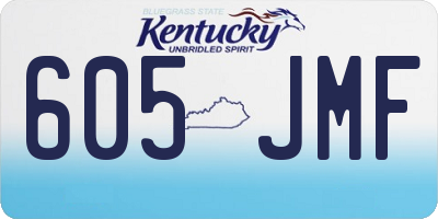 KY license plate 605JMF