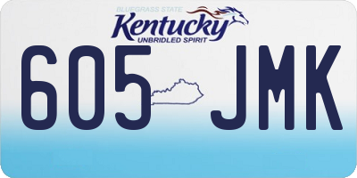 KY license plate 605JMK