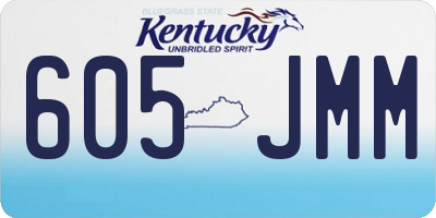 KY license plate 605JMM