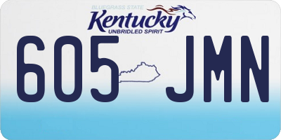 KY license plate 605JMN