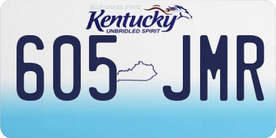 KY license plate 605JMR