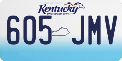 KY license plate 605JMV