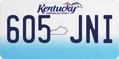 KY license plate 605JNI