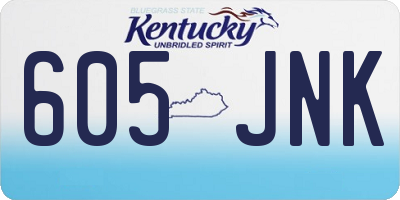 KY license plate 605JNK