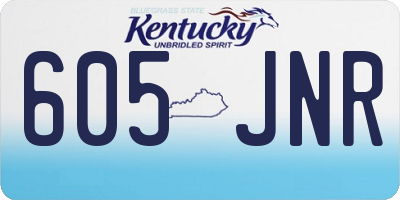 KY license plate 605JNR
